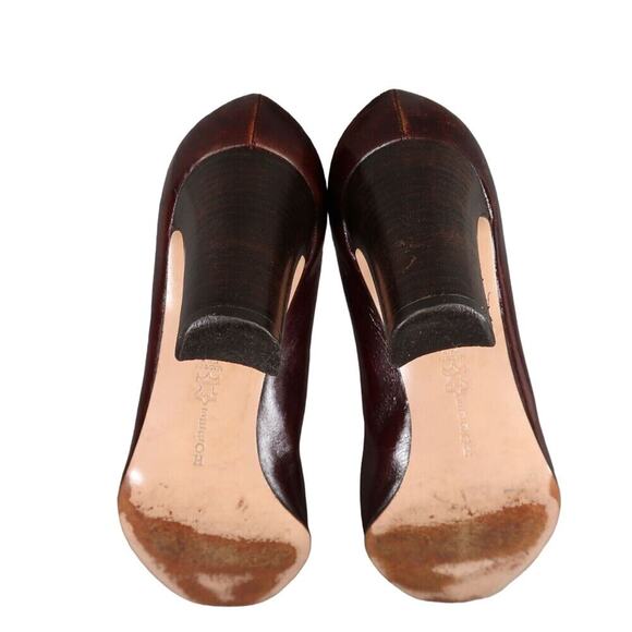 Hobbs Shoes Women 40 Pumps Classic Chunky Heel Fashion Leather Brown Formal Chic - Picture 16 of 16